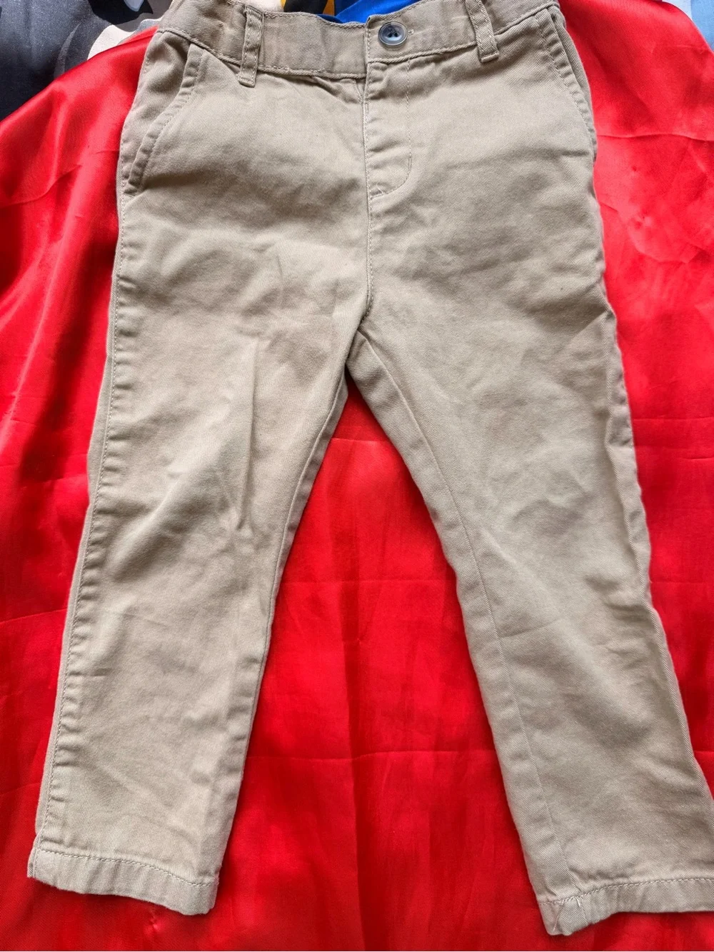 The Children's Place Boys Pants Trio - Navy and Tan Mix